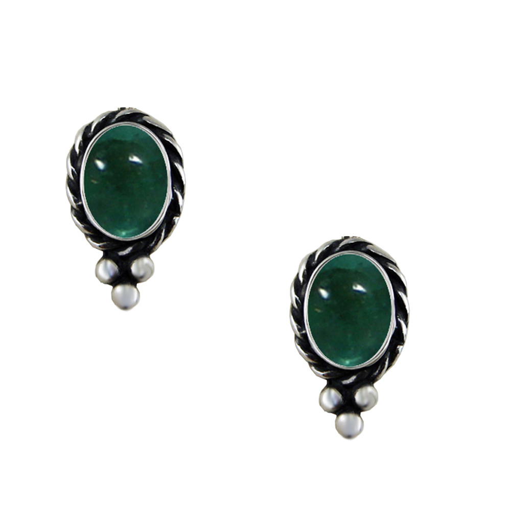 Sterling Silver Little Fluorite Post Stud Earrings